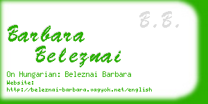 barbara beleznai business card